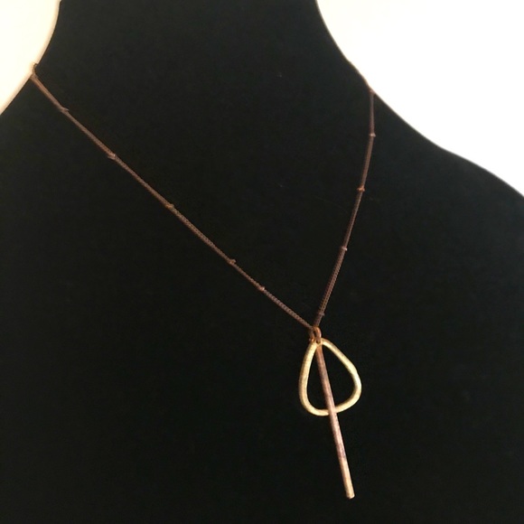 Brass Drop Necklace - Picture 4 of 5